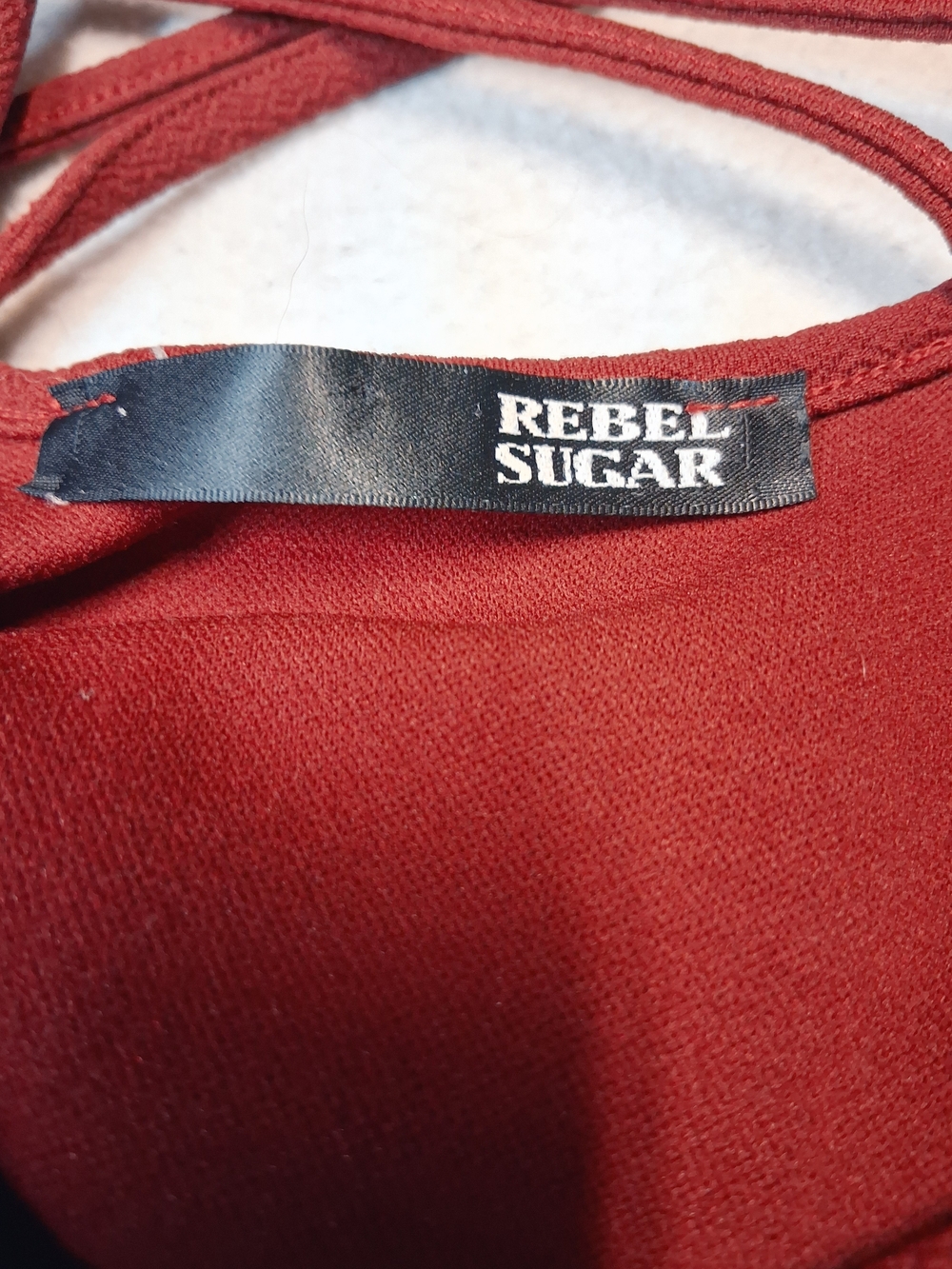 Rebel Sugar Sleeveless Dress in Deep Red Wine - Picture 6 of 7